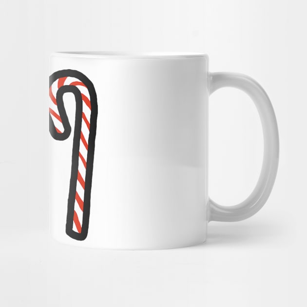 Three Candy Canes Christmas by ellenhenryart